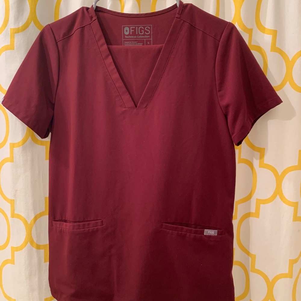 Figs Scrubs BURGUNDY